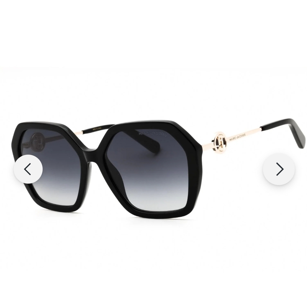 NWT Marc Jacobs Black Geometric Sunglasses - Picture 3 of 13